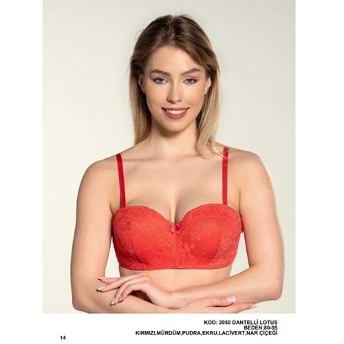 Billiza 2050 Bayan Dantelli Desteksiz Str.Lotus Sütyen 80-95