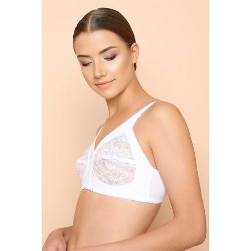 Nbb 352 Bayan Elastan Mikrofiber Toparlayıcı Dantelli Sütyen 75-95
