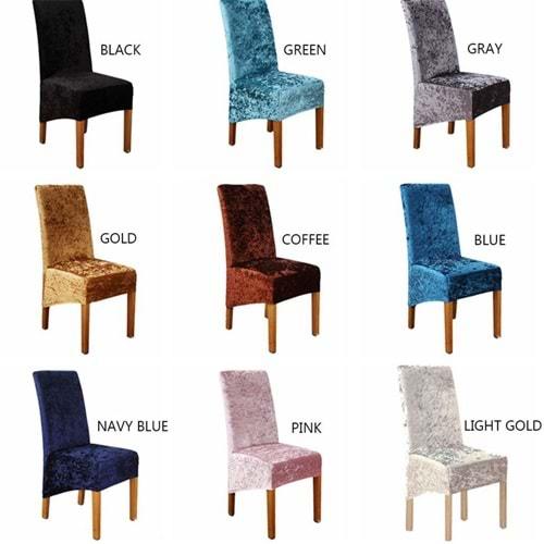 Golden Kadife Likralı Sandalye Kılıfı Standart