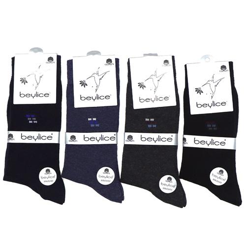 Beylice 4756 -2608 Erkek Dikişsiz Coton Likralı Soket Çorap (Yarı Karton Paketli)