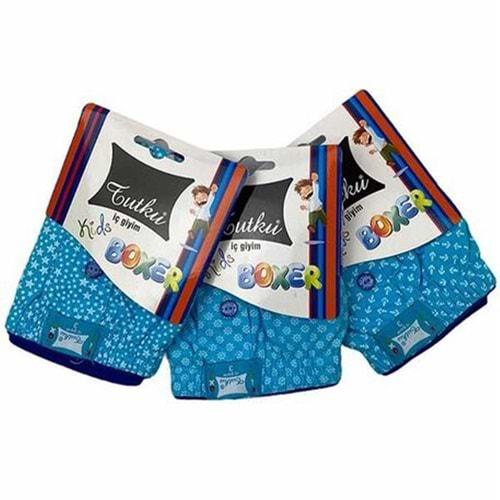 Tutku 0250 Desenli Erkek Çocuk Havlu Bel Boxer
