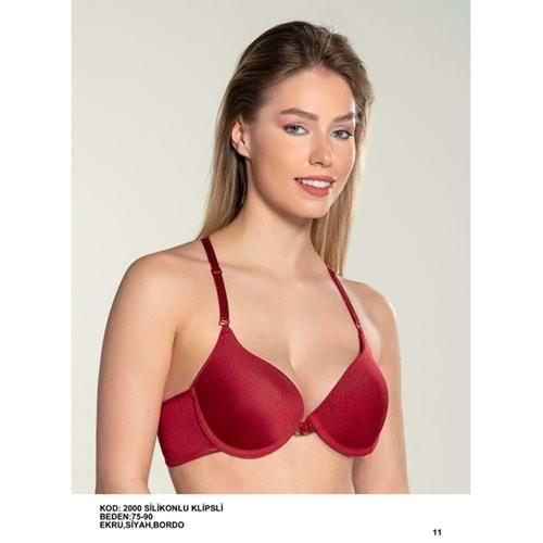 Billiza 2000 Bayan Önden Klipsli Double Dolgulu Arkası Çapraz Dantelli Sütyen 75-90