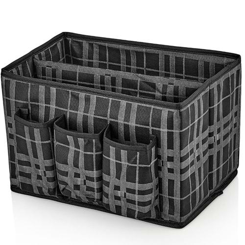 Yuvalin Çok Amaçlı Desenli Başucu Düzenleyici Organizer Kutu 22X34X22cm