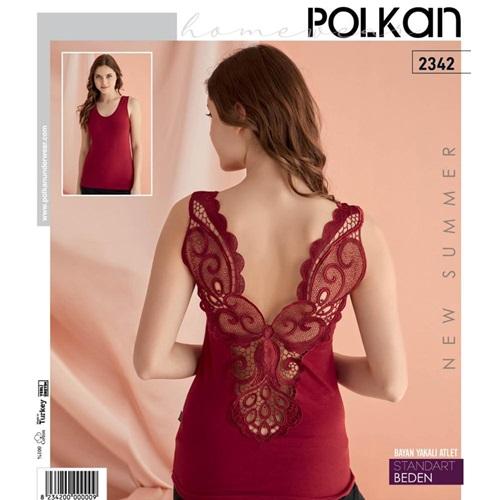 Polkan 2342 Bayan Sırtı Güpürlü Atlet