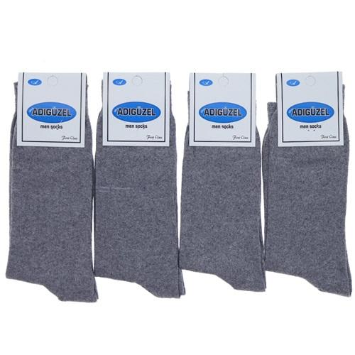 Adıgüzel 0856 Erkek Düz Likralı Penye Soket Çorap