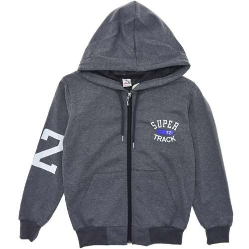 Jojo 4041 Erkek Çocuk Fermuarlı Süper B. Garson Kapşonlu Sweatshirt 9-12 Yaş