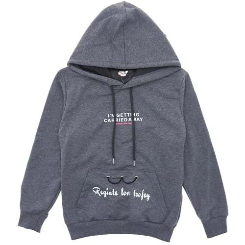 Jojo 4036 Kız Çocuk Regiate Love Trofey B. Garson Kapşonlu Sweatshirt 9-12 Yaş