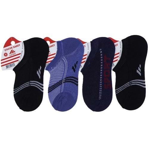 Cardes Erkek Çocuk Likralı Çizgili Babet Çorap