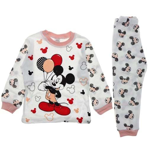 Süpermini 1105 Miki Desenli 2 li Kız Çocuk Pijama Takım 1-3 Yaş