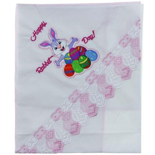 Bidilish 220 Bebe Tavşan Nakışlı Fistolu Kundak 0-1 Yaş