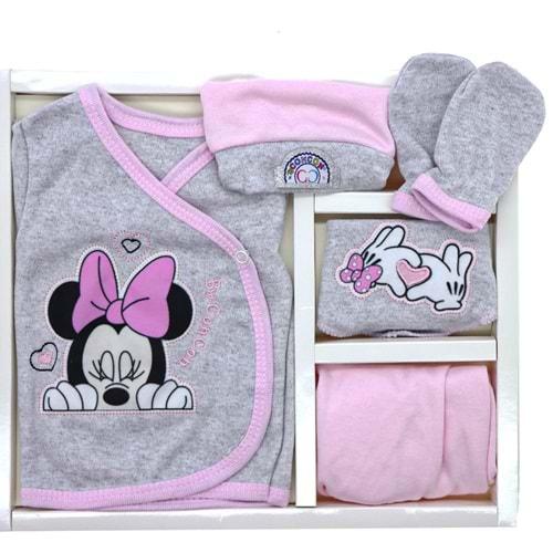 CC-5020 Minnie Mouse 5 Parça Lüx Zıbın Set 0-3 Ay