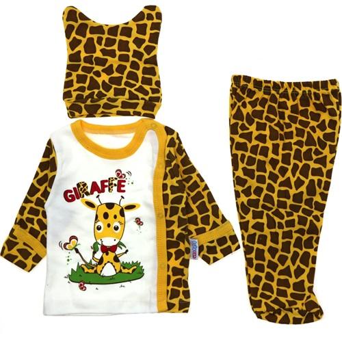 Baby Can 9158 Bebe Zürafa Bas. Bereli 3 Parça Zıbın Takım 0-3 Ay