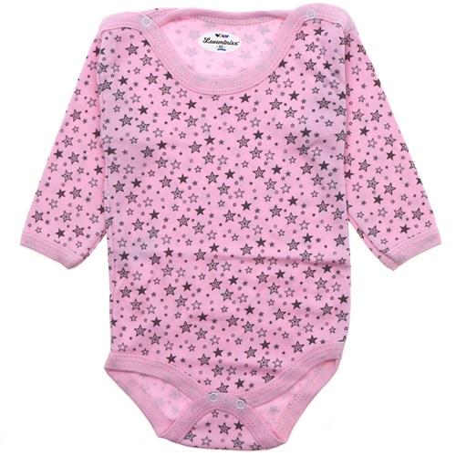 Loveminixx 1064 Çocuk Yıldız Baskılı Uzun Kol Çıtçıtlı Badi 2-3-4 Yaş
