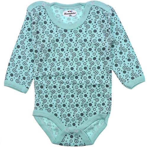 Loveminixx 1064 Çocuk Halka Baskılı Uzun Kol Çıtçıtlı Badi 2-3-4 Yaş