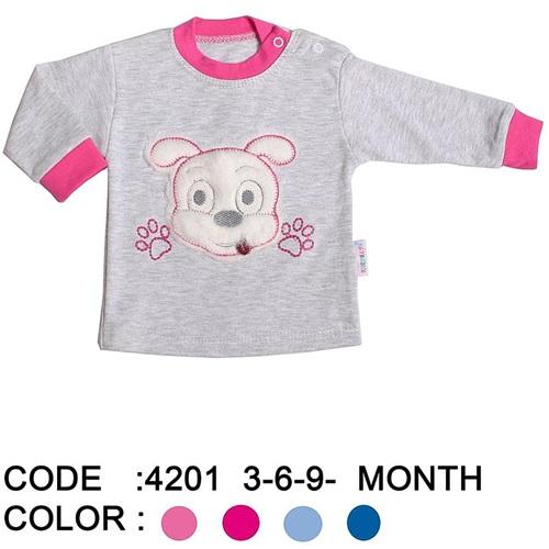 Kardelya 4201 Bebe Ayı Nakışlı Sweat 3-6-9 Ay