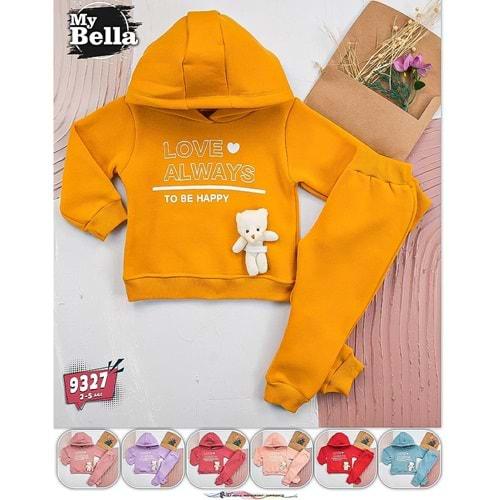 Mb 9327 Kız Çocuk Love Always Bas.Peluş Aksesuarlı 3 İp Takım 2-5 Yaş