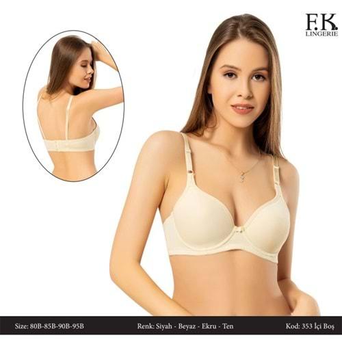 F.K 353 Bayan Düz Desteksiz Sütyen 80-95