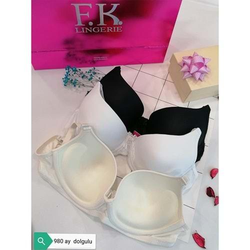 F.K 980 Bayan Düz Desteksiz Sütyen 75-90
