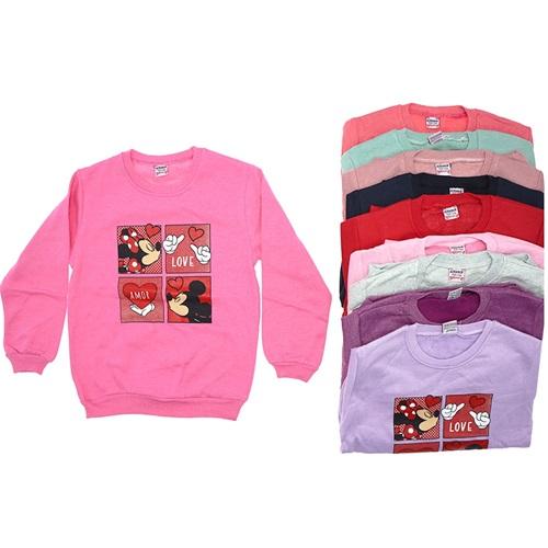 Azranur 2171 Kız Çocuk 2 İplik Şardonlu Mini Bas Sweat 3-10 Yaş