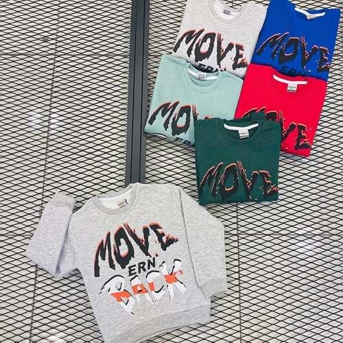 Erenbey 40014 Erkek Çocuk Move Ern Back Baskılı 3 İp Sweat 3-7 Yaş