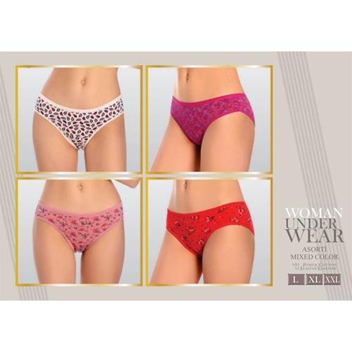 Gelincik 710 Bayan Desenli Bato Külot XL