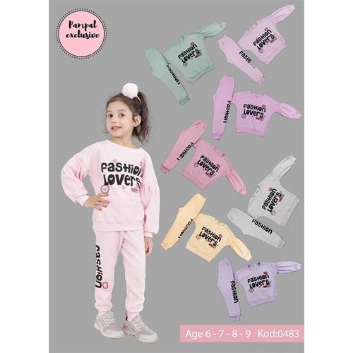 Pampal 0483 Kız Çocuk Selanik Fashion Lovers Baskılı Takım 6-9 Yaş