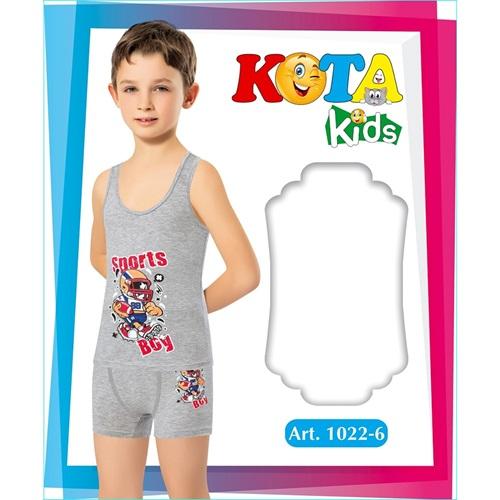 Kota Kids 1022-6 Çocuk Baskılı Atlet Şortlu Takım