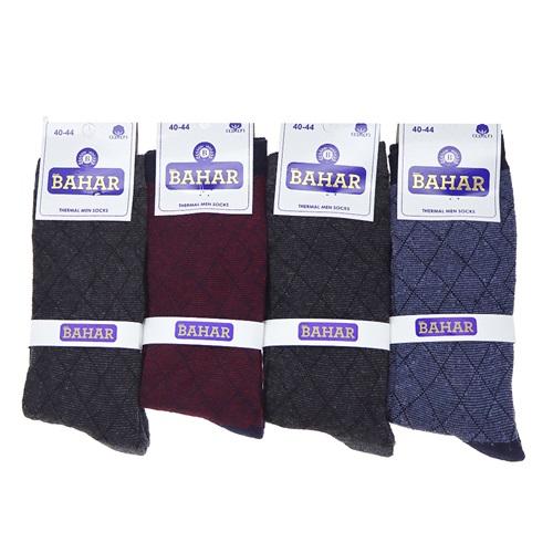 Bahar Erkek Likralı Desenli Havlu Soket Çorap