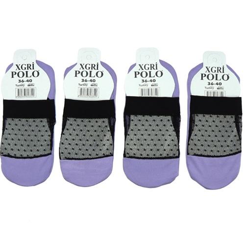 X Gri Polo B-24 Bayan Likralı İran Babet Çorap