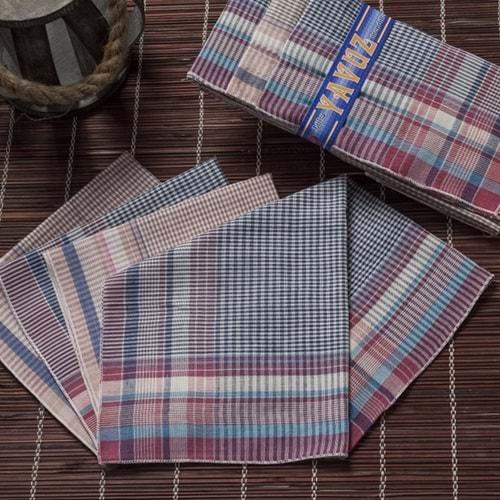 Yavuz Çizgili Kutulu Mendil 39x39cm