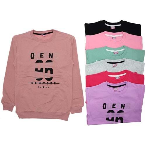 Almila Kız Çocuk QUEENS 96 Bas Taşlı 2 İp Şardonlu Sweat 13-16 Yaş