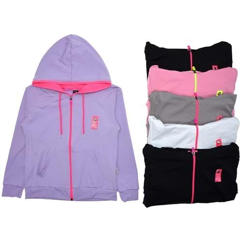 Nirvana 511 Kız Çocuk Dalgıç Kapşonlu Fermuarlı Takım 13-16 Yaş