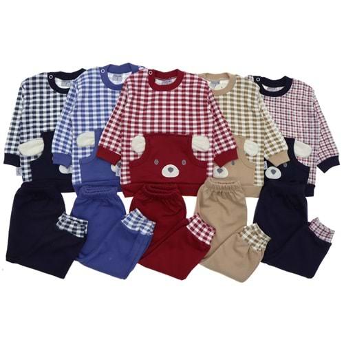 Tomofil 911 Erkek Çocuk Cepli Ekoseli Takım 1-2 Yaş