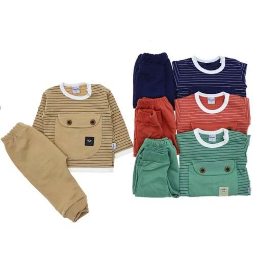 Tomofil 875 Erkek Çocuk U Kol Cepli Penye Takım 1-3 Yaş