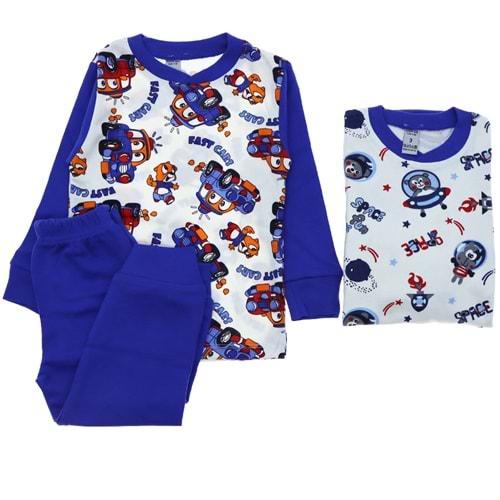 Gupse Erkek Çocuk Desenli Penye Pijama Takımı 1-3 Yaş