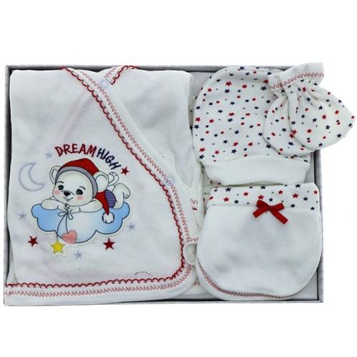 Hopipop 305 Dream Hıgh Ayılı 5 Parça Zıbın Seti 0-3 Ay