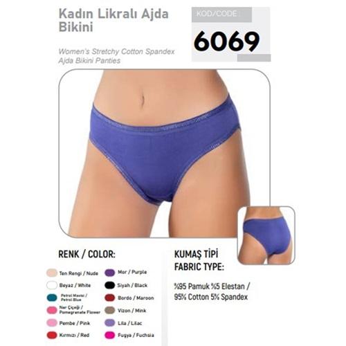 Gümüş 5001 Bayan Düz Bikini (6069)