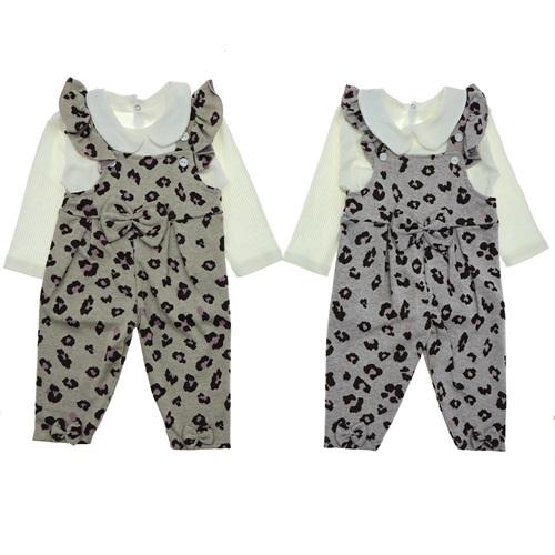 Million 2870 Kız Bebe Raporlu Fiyonklu Bahcivan Takım 3-6-9 Ay