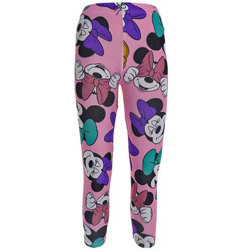 Bağcı M1101 Kız Çocuk Karakter Baskılı Fitilli Beli Lastikli Tayt 2-5 Yaş