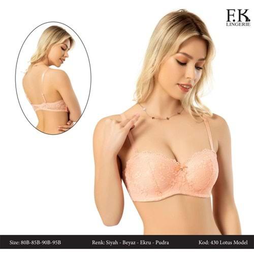 F.K 430 Bayan B Cup Balenli Süngerli İçi Boş Sütyen 80-95