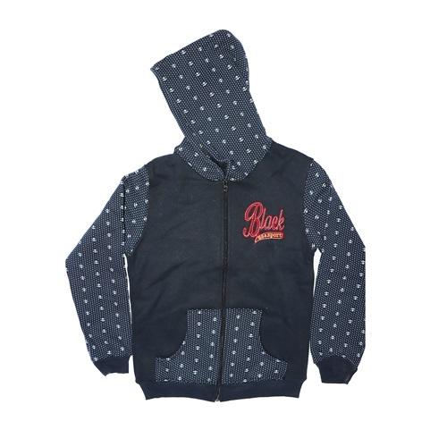 2045-Üçİplik Fermuarlı Kapşonlu Hırka*3-7 Yaş