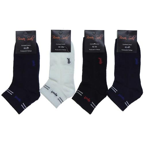 Birmen 5841 Erkek Likralı Desenli Konç Patik Çorap