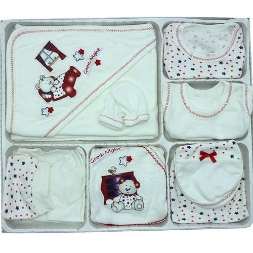 Hopipop 310 Ayıcık Nakışlı 11 Parça Zıbın Seti 0-3 Ay - Pembe