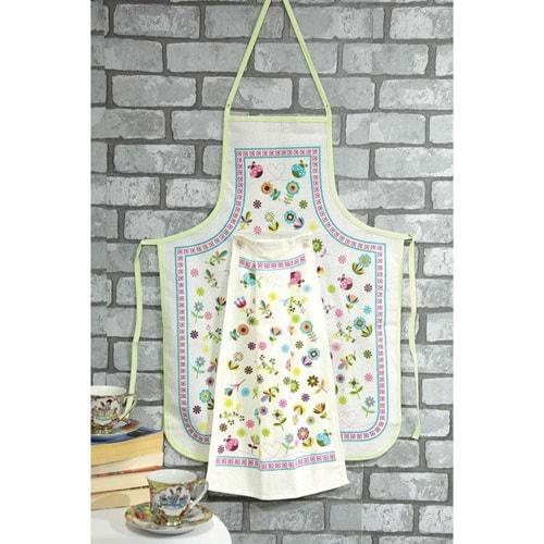 Melih Tekstil Desenli Havlulu Mutfak Önlüğü