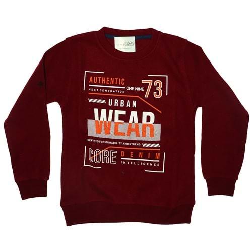 5060 Wear Baskılı S. Yaka Selanik Erkek Sweatshirt 9-12 Yaş