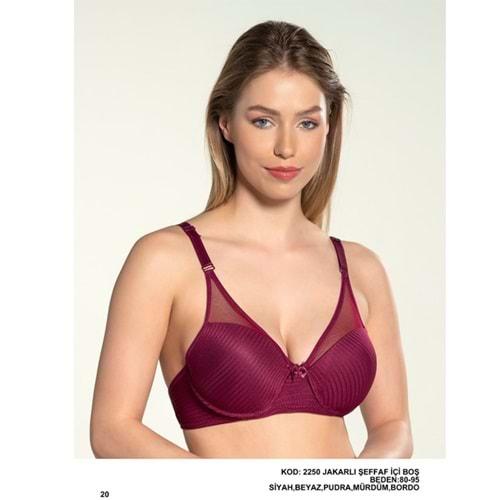 Billiza 2250 Bayan Desteksiz Yarım Kulaklı Şeffaf Sütyen 85-95