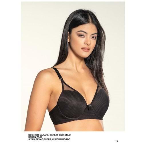 Billiza 2240 Bayan Destekli Yarım Kulaklı Şeffaf Sütyen 75-90