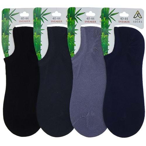 Adg Erkek Bambu Dikişsiz Likralı Sneaker Patik Çorap