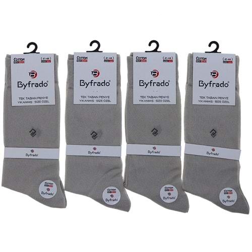 By Frado 1760 Erkek Penye Likralı Dikişsiz Desenli Yıkanmış Tek Taban Soket Çorap