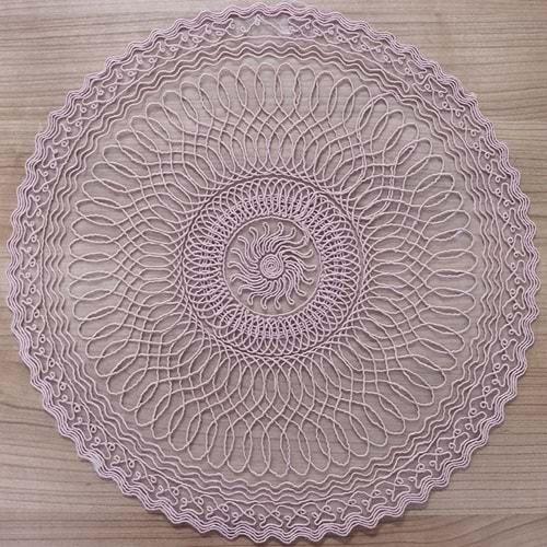 Mercan Estelika Tül Nakışlı 6 Lı Supla Örtü